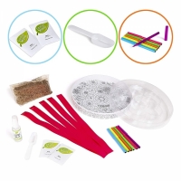 Set gradinarit, RMS, Gradina de Chia forma de floare, colorabila, multicolor, pentru 6 ani si peste, R05-0388